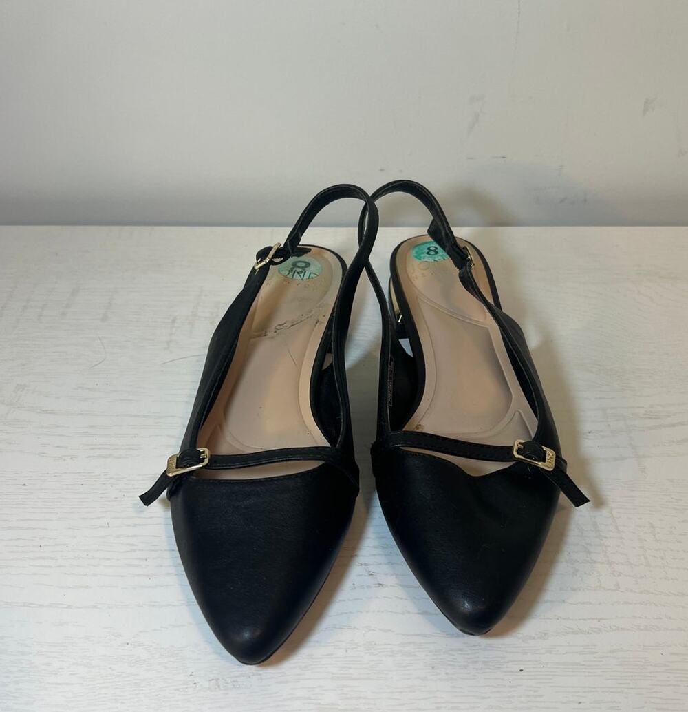Jones New York Pointed Black Slingback Flats sze 8